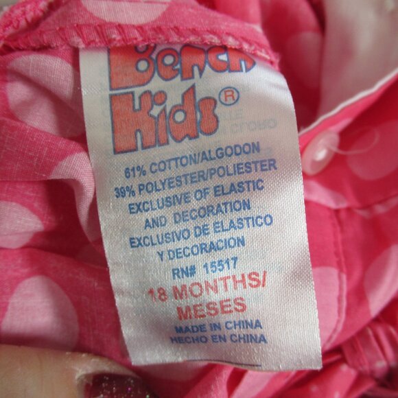 Park Bench Kids 2 Pc Sleeveless Dress Bloomers Toddler Girls 18M Pink Polka Dot - Picture 3 of 6